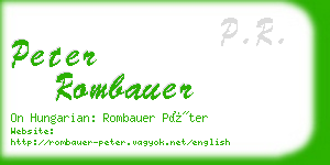 peter rombauer business card